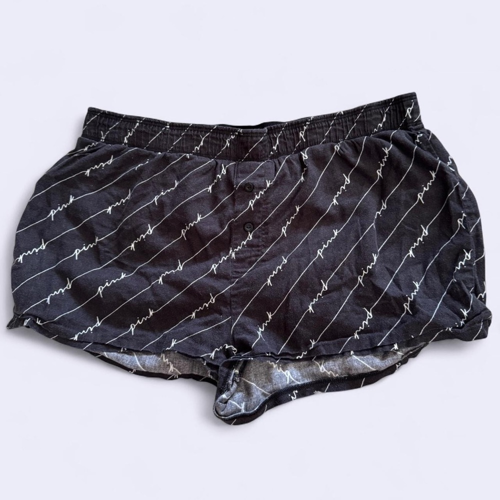 PINK Victoria's Secret Black & White Boxer Shorts